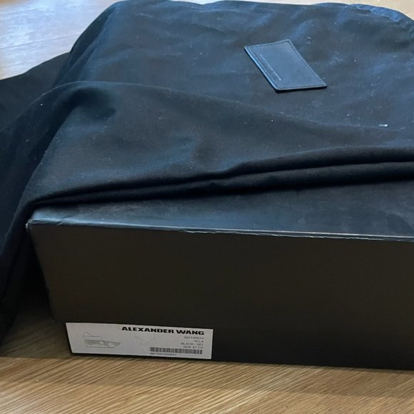 ALEXANDER WANG BLACK ALLA HEEL 37.5 (7) - Picture 3 of 4